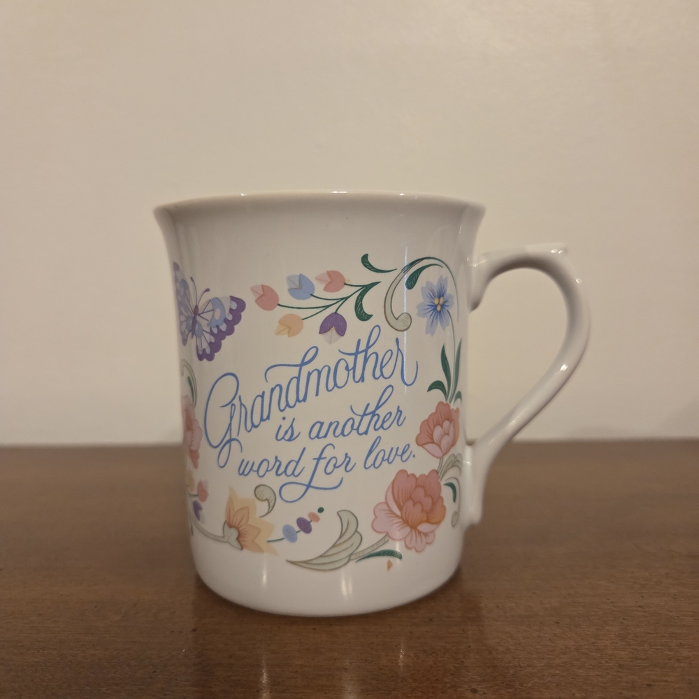 1980's Hallmark "Grandmother Is Another Word For Love" Glass Mug